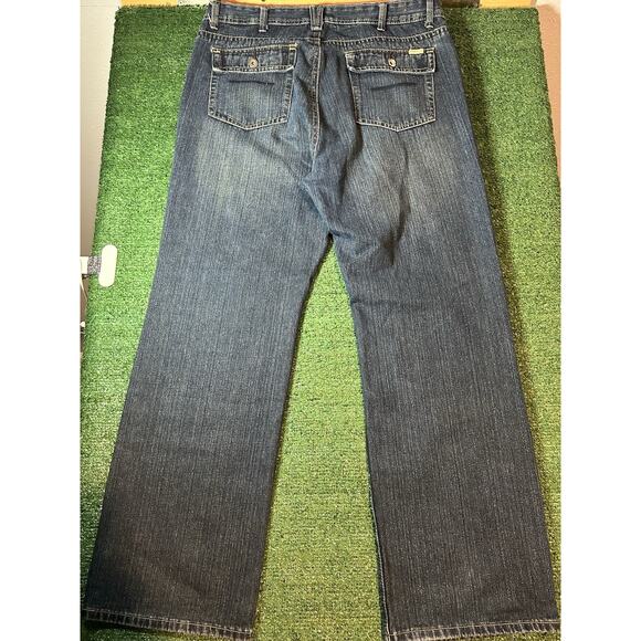 Y2K Vintage Oleg Cassini Denim Wide Leg Relaxed Fit Men’s 36x32 Medium - Picture 12 of 12